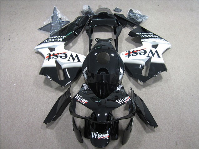 Schwarz Weißes Westmuster CBR 600 RR 2005-2006 Verkleidungen Schwarz Weißes Westmuster CBR 600 RR 2005-2006 Verkleidungen