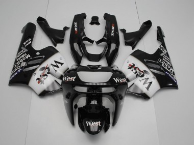 Schwarz Weißes Westmuster ZX9R 1994-1997 Verkleidungen