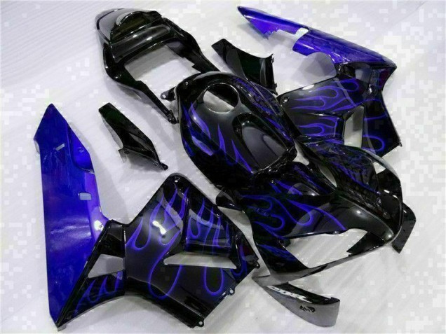 Schwarz mit Blaur Flamme CBR 600 RR 2003-2004 Verkleidungen Schwarz mit Blaur Flamme CBR 600 RR 2003-2004 Verkleidungen