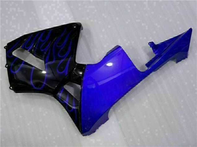 Schwarz mit Blaur Flamme CBR 600 RR 2003-2004 Verkleidungen Schwarz mit Blaur Flamme CBR 600 RR 2003-2004 Verkleidungen