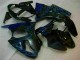 Schwarz mit Blaur Flamme ZX6R 2000-2002 Verkleidungen Schwarz mit Blaur Flamme ZX6R 2000-2002 Verkleidungen