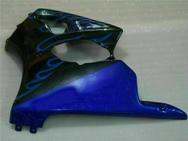 Schwarz mit Blaur Flamme ZX6R 2000-2002 Verkleidungen Schwarz mit Blaur Flamme ZX6R 2000-2002 Verkleidungen