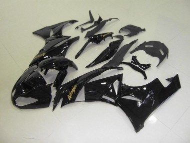 Schwarz mit goldenem Aufkleber ZX6R 2009-2012 Verkleidungen