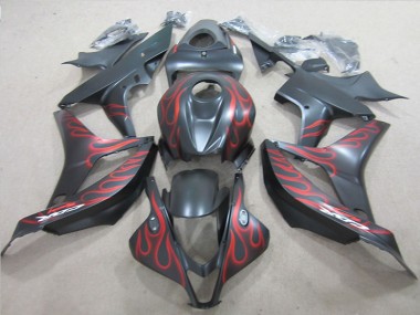 Schwarz mit roter Flamme CBR 600 RR 2007-2008 Verkleidungen