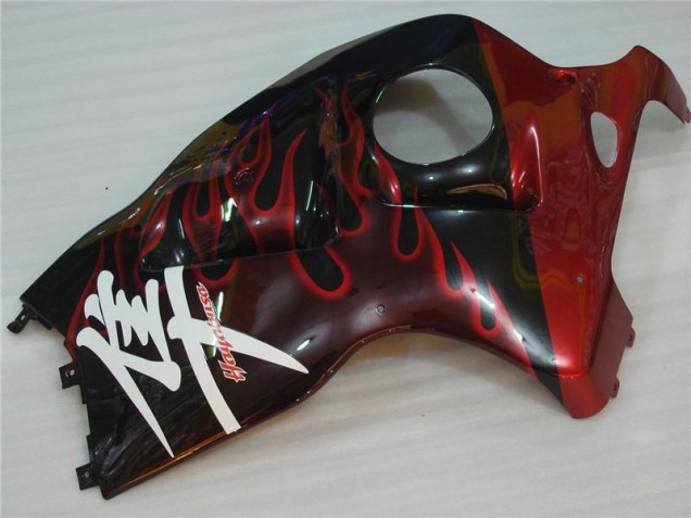Schwarz rote Flamme GSXR 1300 Hayabusa 1996-2007 Verkleidung Schwarz rote Flamme GSXR 1300 Hayabusa 1996-2007 Verkleidung