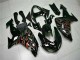 Schwarz rote Flamme ZX10R 2006-2007 Verkleidung Schwarz rote Flamme ZX10R 2006-2007 Verkleidung