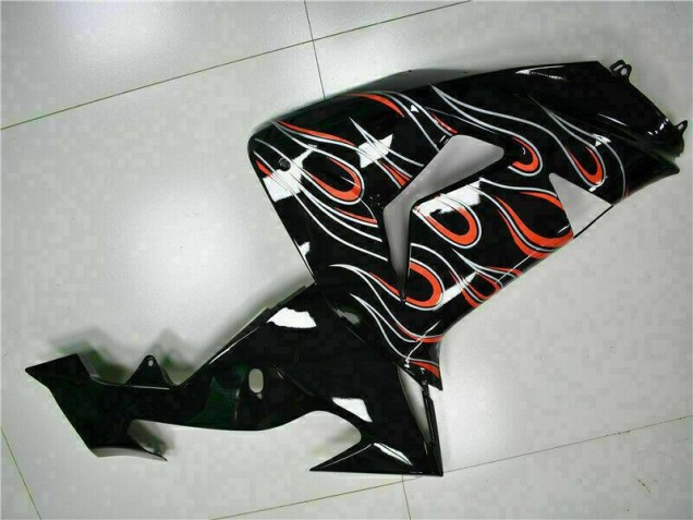 Schwarz rote Flamme ZX10R 2006-2007 Verkleidung Schwarz rote Flamme ZX10R 2006-2007 Verkleidung