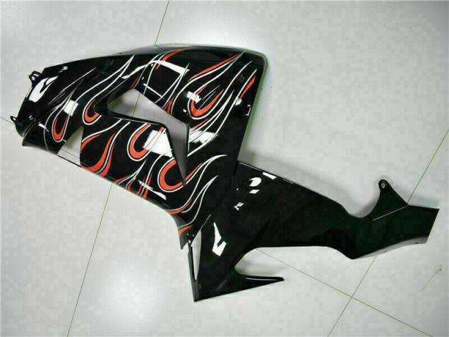 Schwarz rote Flamme ZX10R 2006-2007 Verkleidung Schwarz rote Flamme ZX10R 2006-2007 Verkleidung