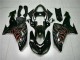 Schwarz rote Flamme ZX10R 2006-2007 Verkleidung Schwarz rote Flamme ZX10R 2006-2007 Verkleidung