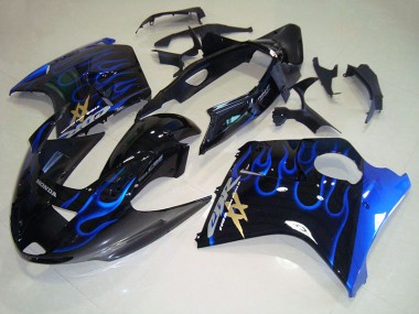 Schwarze Blau Flamme CBR 1100 XX Blackbird 1996-2007 Verkleidungen