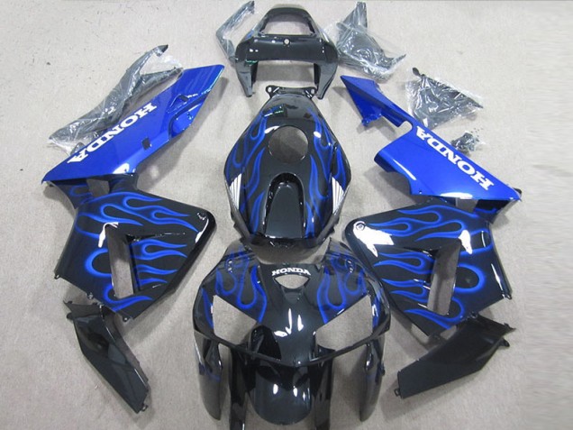Schwarze Blau Flamme CBR 600 RR 2005-2006 Verkleidungen Schwarze Blau Flamme CBR 600 RR 2005-2006 Verkleidungen