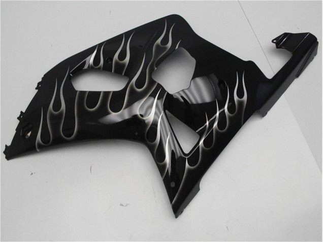 Schwarze Weiße Flamme GSXR 600 / 750 K1 K2 K3 2001-2003 Verkleidungen Schwarze Weiße Flamme GSXR 600 / 750 K1 K2 K3 2001-2003 Verkleidungen