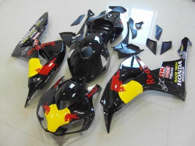 Schwarzer Rot Bull CBR 1000 RR 2006-2007 Verkleidungen