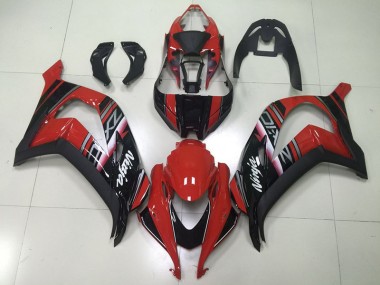 Schwarzer Roter Ninja ZX10R 2016-2019 Verkleidungen