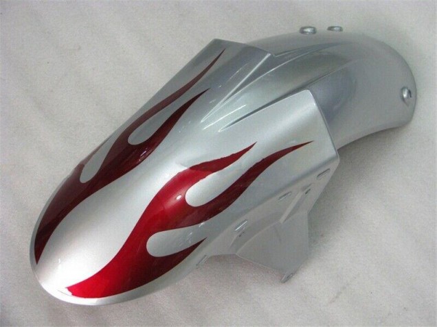 Silber Rot Flammen ZX6R 2005-2006 Verkleidungen Silber Rot Flammen ZX6R 2005-2006 Verkleidungen