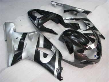 Silber Schwarz GSXR 600 / 750 K1 K2 K3 2001-2003 Verkleidungen