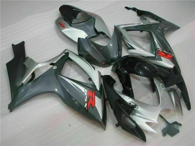 Silber Schwarz GSXR 600 / 750 K6 2006-2007 Verkleidungen Silber Schwarz GSXR 600 / 750 K6 2006-2007 Verkleidungen