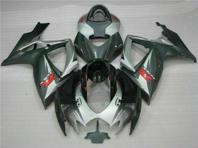 Silber Schwarz GSXR 600 / 750 K6 2006-2007 Verkleidungen Silber Schwarz GSXR 600 / 750 K6 2006-2007 Verkleidungen