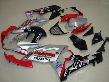 Silber Und Rot GSXR 1000 K5 2005-2006 Verkleidungen