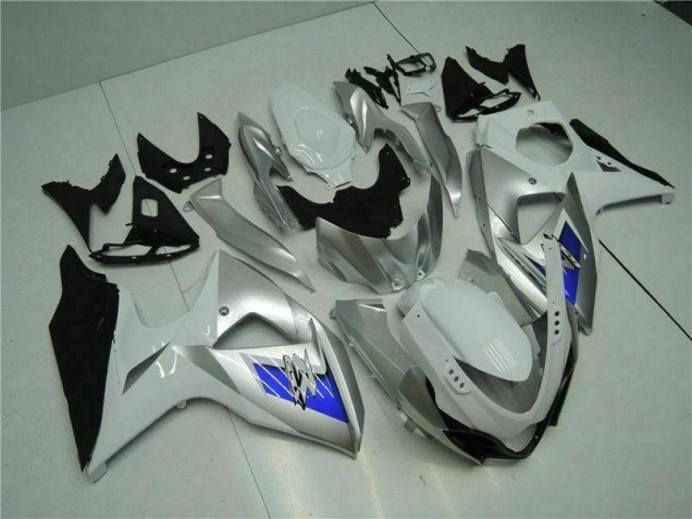 Silber Weiß GSXR 1000 K9 2009-2016 Verkleidungen