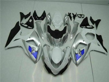 Silber Weiß GSXR 1000 K9 2009-2016 Verkleidungen