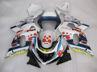 Weiß Blau Dunkel Hund GSXR 600 K1 K2 K3 2001-2003 Verkleidungen