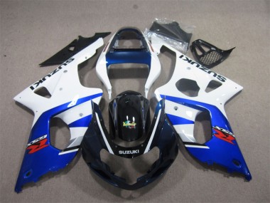 Weiß Blau GSXR 1000 K1 2000-2002 Verkleidungen