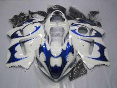 Weiß Blau GSXR 1300 Hayabusa 1996-2007 Verkleidungen