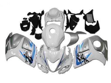 Weiß Blau GSXR 1300 Hayabusa 2008-2019 Verkleidungen