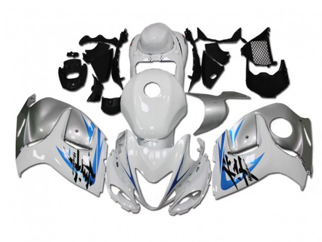 Weiß Blau GSXR 1300 Hayabusa 2008-2019 Verkleidungen