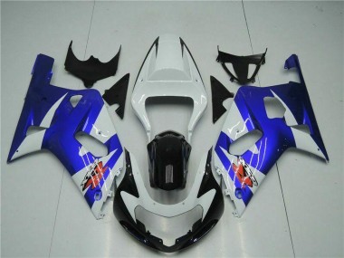 Weiß Blau GSXR 600 / 750 K1 K2 K3 2001-2003 Verkleidungen