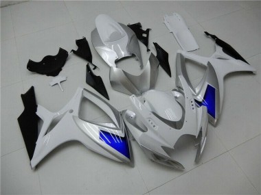 Weiß Blau GSXR 600 / 750 K6 2006-2007 Verkleidung