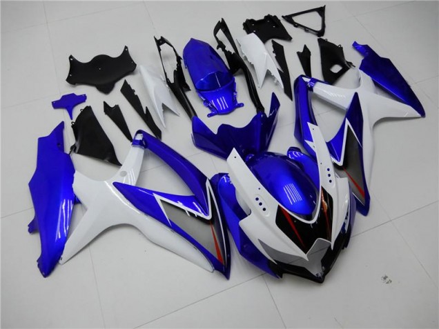 Weiß Blau GSXR 600 / 750 K8 2008-2010 Verkleidungen Weiß Blau GSXR 600 / 750 K8 2008-2010 Verkleidungen