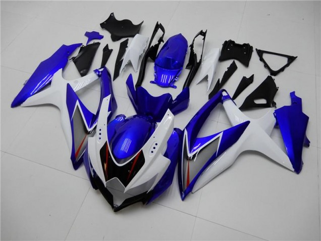 Weiß Blau GSXR 600 / 750 K8 2008-2010 Verkleidungen Weiß Blau GSXR 600 / 750 K8 2008-2010 Verkleidungen