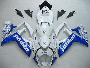 Weiß Blau Jordan GSXR 600 K6 2006-2007 Verkleidungen