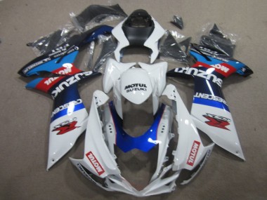 Weiß Blau Motul GSXR 600 K11 2011-2024 Verkleidungen