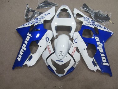 Weiß Blau Motul GSXR 600 K4 2004-2005 Verkleidungen