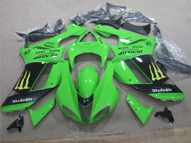 Weiß Blau Ninja ZX6R 2007-2008 Verkleidungen