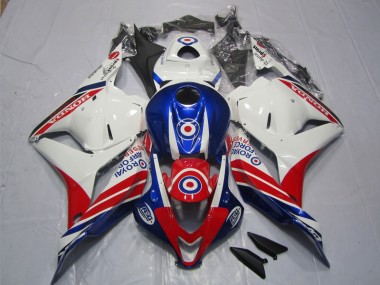 Weiß Blau Rot CBR 600 RR 2009-2012 Verkleidungen