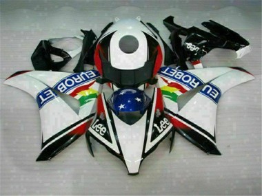 Weiß Blau Rot Eurobet Lee CBR 1000 RR 2008-2011 Verkleidungen