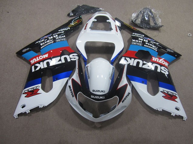Weiß Blau Rot Motul GSXR 750 K1 K2 K3 2001-2003 Verkleidungen