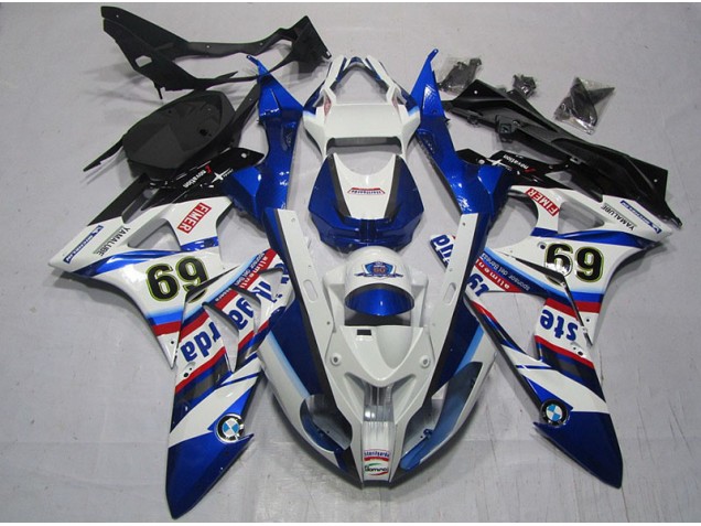 Weiß Blau Sterilgarda 69 S1000RR 2009-2014 Verkleidungen Weiß Blau Sterilgarda 69 S1000RR 2009-2014 Verkleidungen