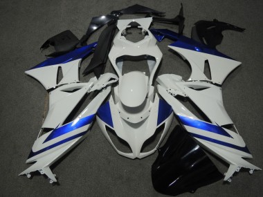 Weiß Blau ZX6R 2009-2012 Verkleidungen