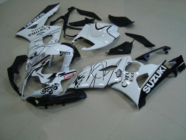 Weiß Corona GSXR 1000 K5 2005-2006 Verkleidungen