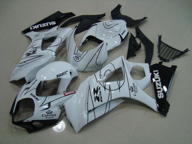 Weiß Corona GSXR 1000 K7 2007-2008 Verkleidungen Weiß Corona GSXR 1000 K7 2007-2008 Verkleidungen