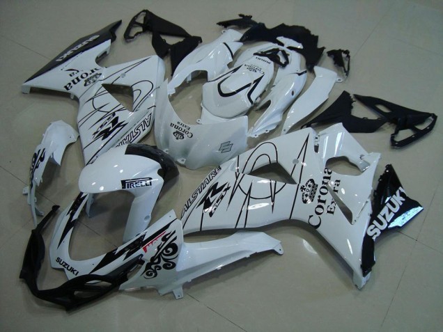 Weiß Corona GSXR 1000 K9 2009-2016 Verkleidungen