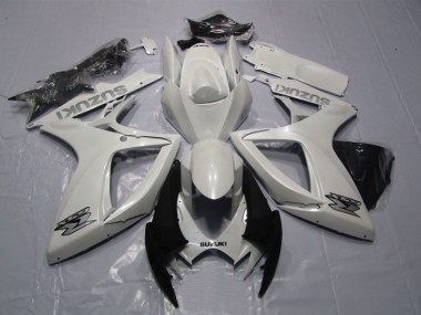 Weiß GSXR 600 K6 2006-2007 Verkleidung