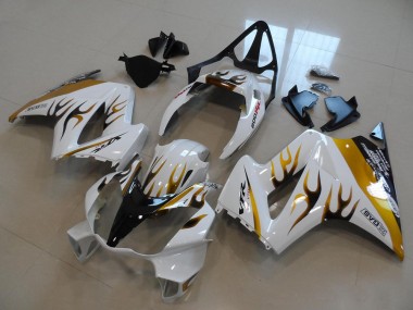 Weiß Gold Schwarz Flamme VFR 800 2002-2013 Verkleidungen