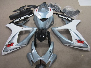 Weiß Grau GSXR 600 K6 2006-2007 Verkleidungen