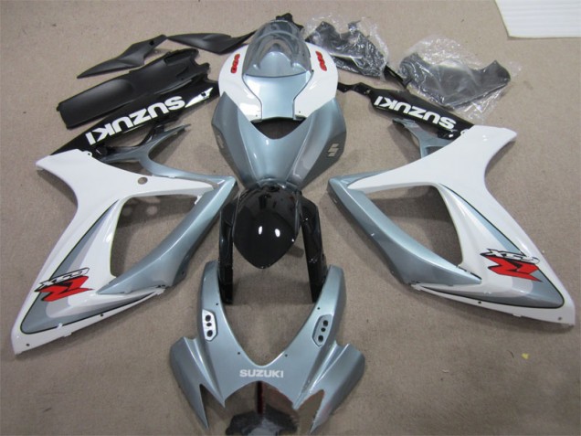 Weiß Grau GSXR 600 K6 2006-2007 Verkleidungen Weiß Grau GSXR 600 K6 2006-2007 Verkleidungen